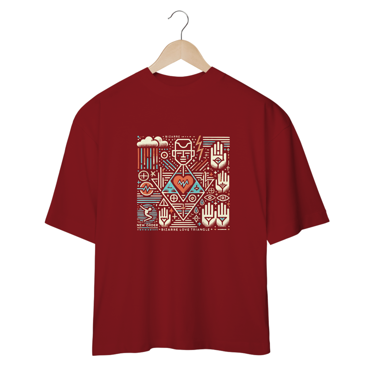 Nome do produto: Camiseta Oversized Bizarre Love Triangle