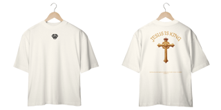 Nome do produto Camiseta Oversized Jesus Is King Geometrica