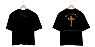 Nome do produto Camiseta Oversized Preta Jesus Is King