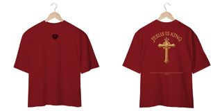 Nome do produto Camiseta Oversized Jesus Is King Geometrica