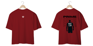 Nome do produto Camiseta Oversized Night Club Cor Vinho