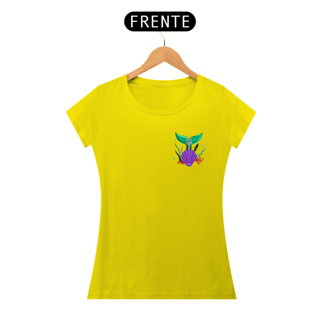 Nome do produtoCamiseta Baby Look (Baby Long) Princesa Ariel - Estampa Exclusiva Geek | 100% Algodão | CVS