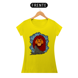 Nome do produtoCamiseta Mufasa Pedra do Rei Baby Look (Baby Long) - Estampa Exclusiva Geek | 100% Algodão | CVS