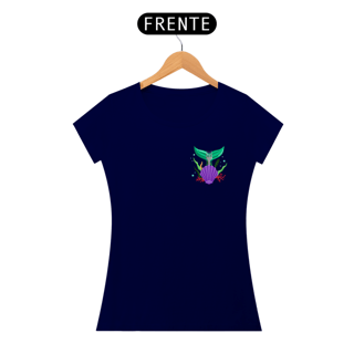 Nome do produtoCamiseta Baby Look (Baby Long) Princesa Ariel - Estampa Exclusiva Geek | 100% Algodão | CVS