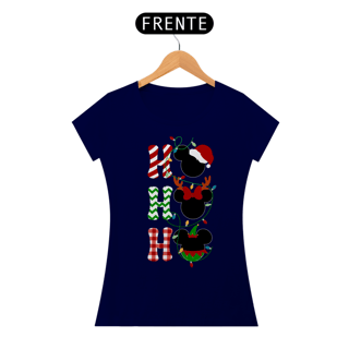 Nome do produtoCamiseta Mickey HO HO HO - Baby Look (Baby Long) - Estampa Exclusiva Geek | 100% Algodão | CVS