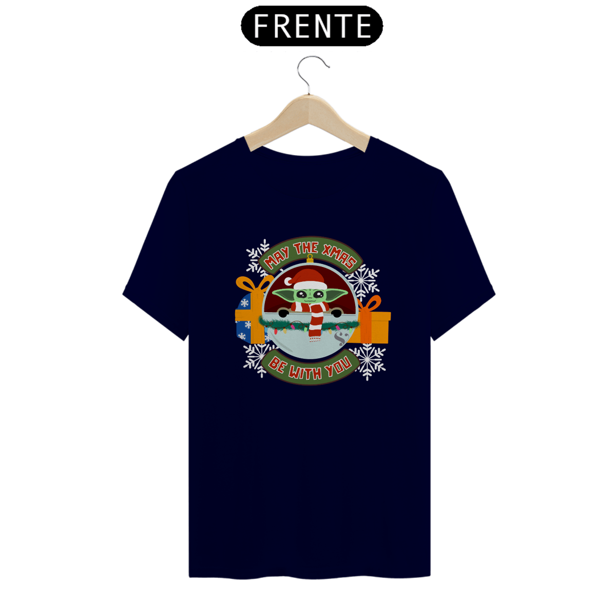Nome do produto: Camiseta Natal do Grogu - Estampa Exclusiva Geek | 100% Algodão | CVS
