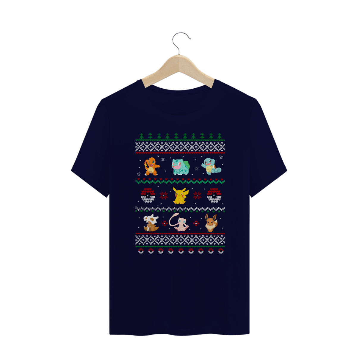 Nome do produto: Camiseta Plus Size Pokenatal – Pokémon Ugly Sweater | CVS