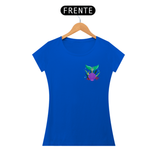 Nome do produtoCamiseta Baby Look (Baby Long) Princesa Ariel - Estampa Exclusiva Geek | 100% Algodão | CVS