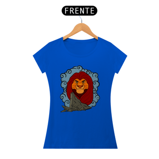 Nome do produtoCamiseta Mufasa Pedra do Rei Baby Look (Baby Long) - Estampa Exclusiva Geek | 100% Algodão | CVS