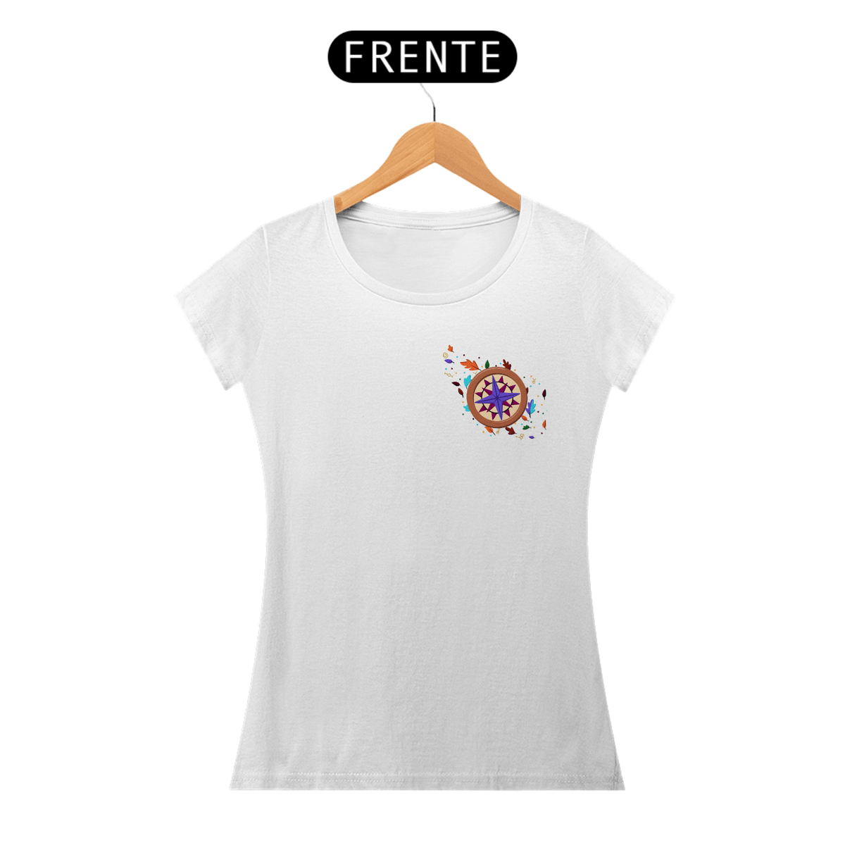 Nome do produto: Camiseta Baby Look (Baby Long) Princesa Pocahontas - Estampa Exclusiva Geek | 100% Algodão | CVS