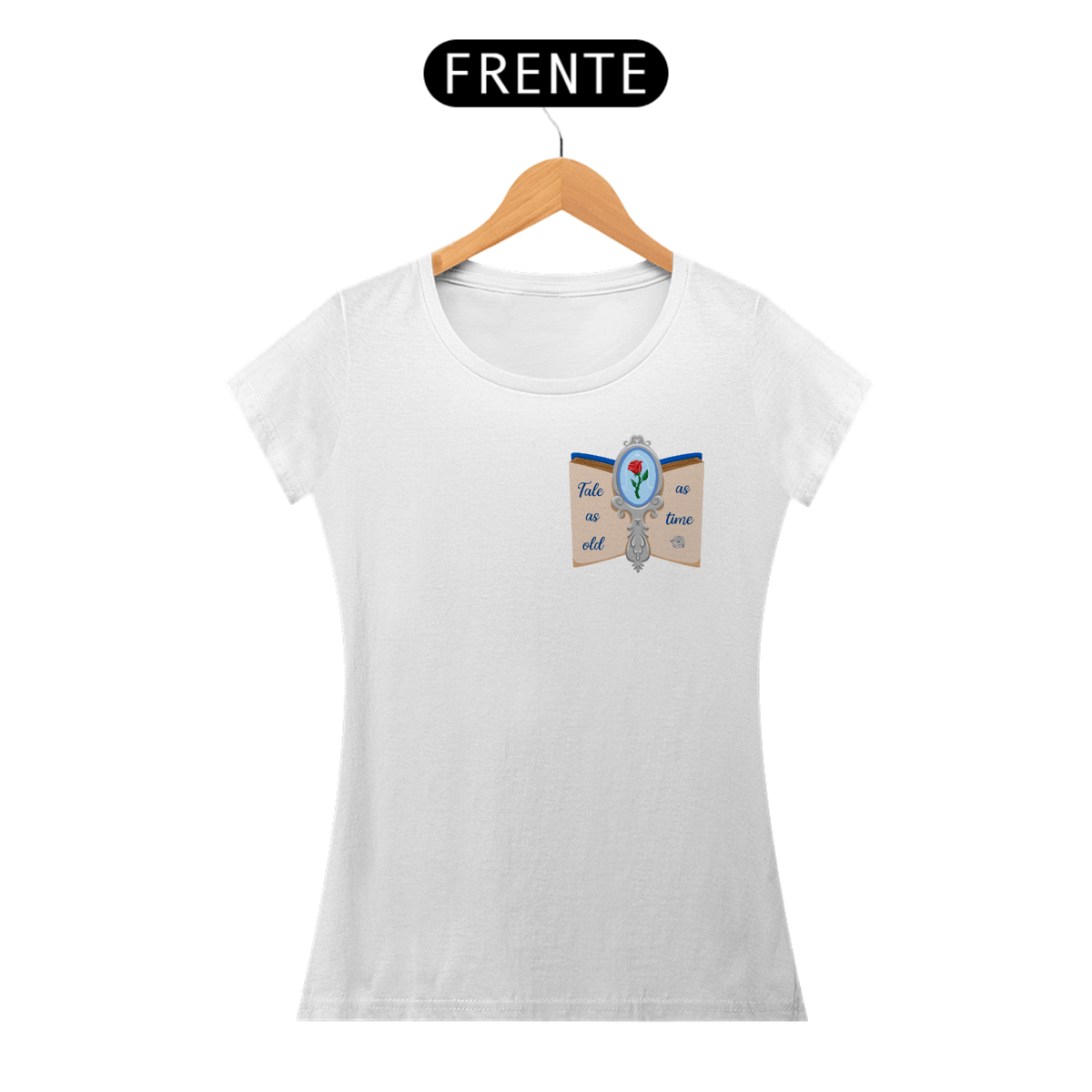 Nome do produto: Camiseta Baby Look (Baby Long) Princesa Bela - Estampa Exclusiva Geek | 100% Algodão | CVS