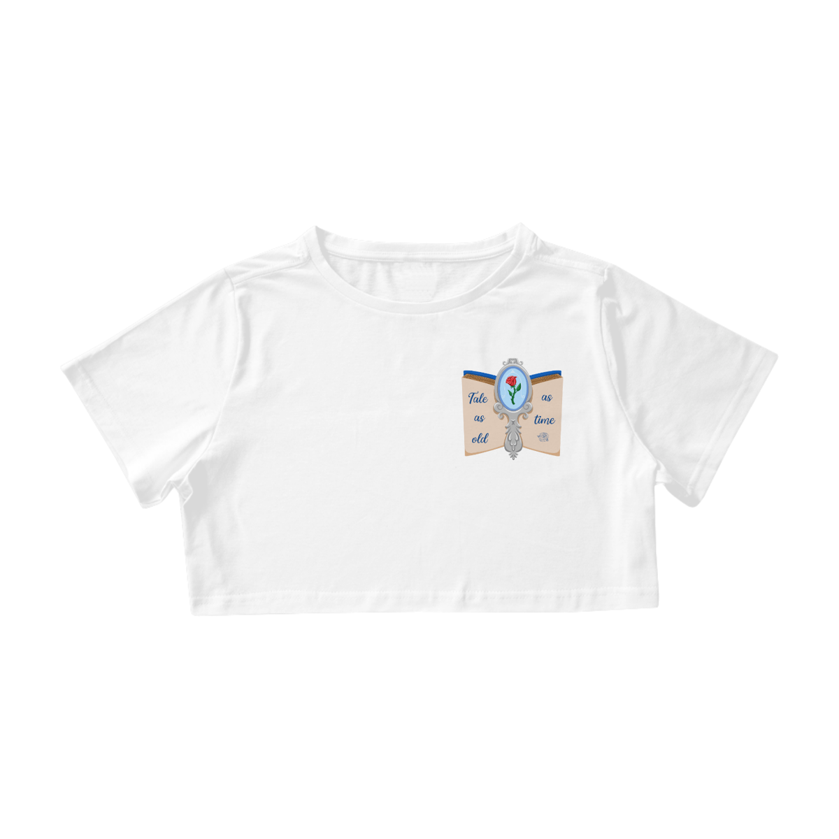 Nome do produto: Camiseta Cropped Princesa Bela - Estampa Exclusiva Geek | 100% Algodão | CVS