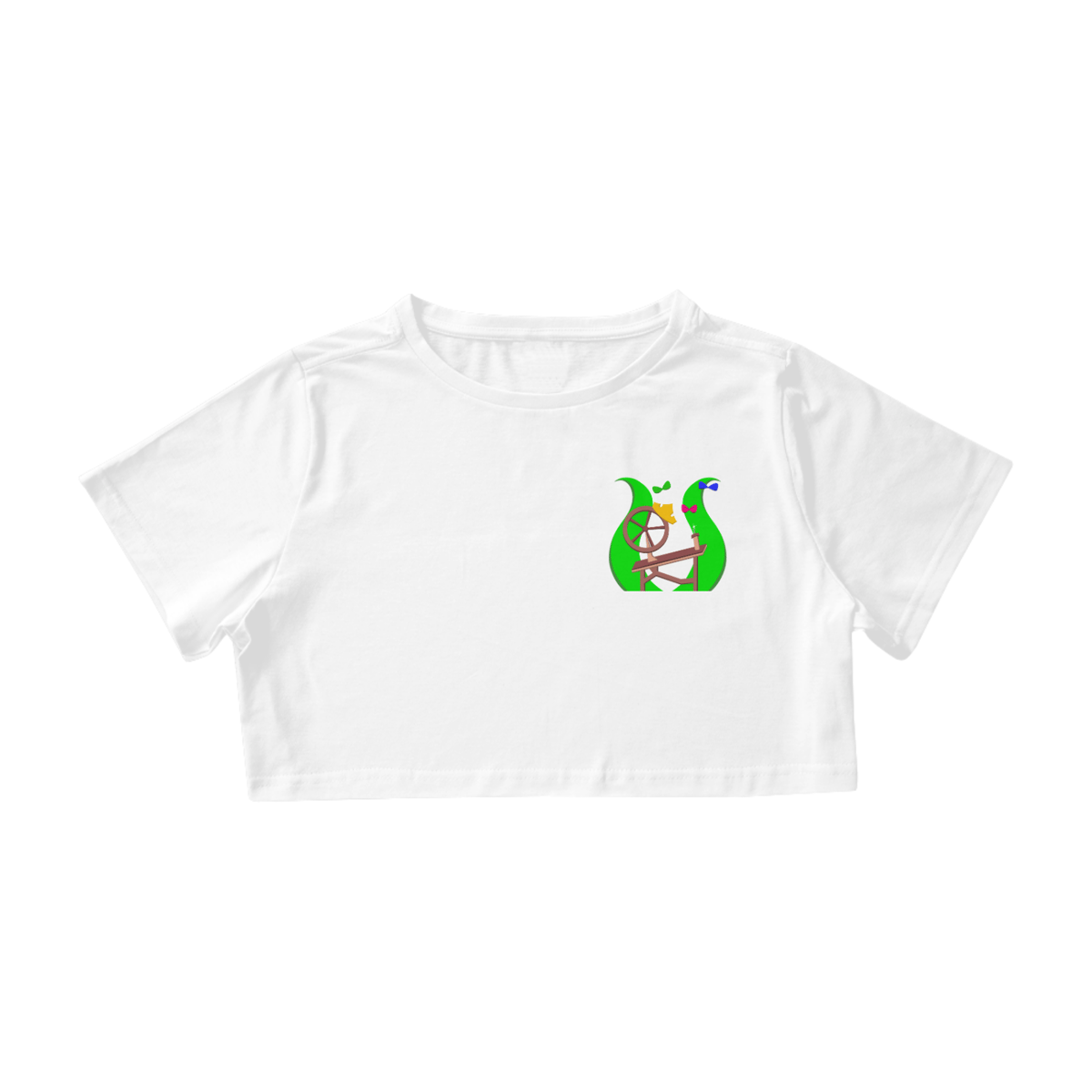 Nome do produto: Camiseta Cropped Princesa Aurora - Estampa Exclusiva Geek | 100% Algodão | CVS