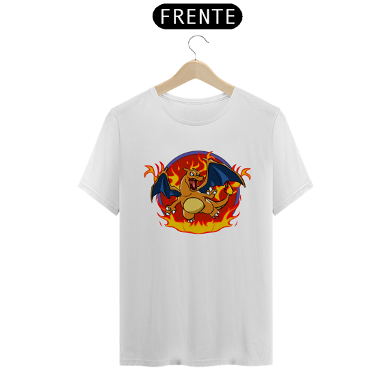T-Shirt Pokémon Charizard Exclusiva – 100% Algodão | Como Você Sonhou