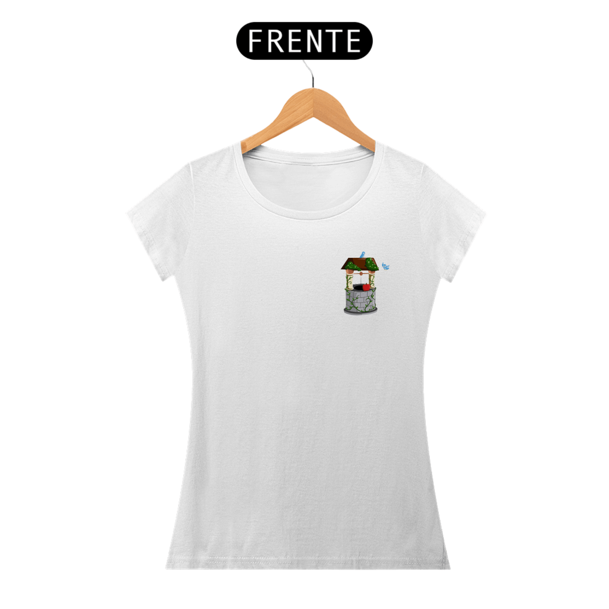 Nome do produto: Camiseta Baby Look (Baby Long) Princesa Branca de Neve - Estampa Exclusiva Geek | 100% Algodão | CVS