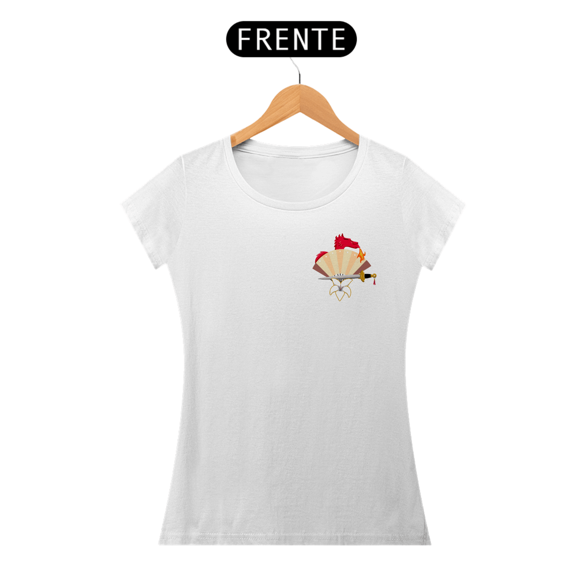 Nome do produto: Camiseta Baby Look (Baby Long) Princesa Mulan - Estampa Exclusiva Geek | 100% Algodão | CVS