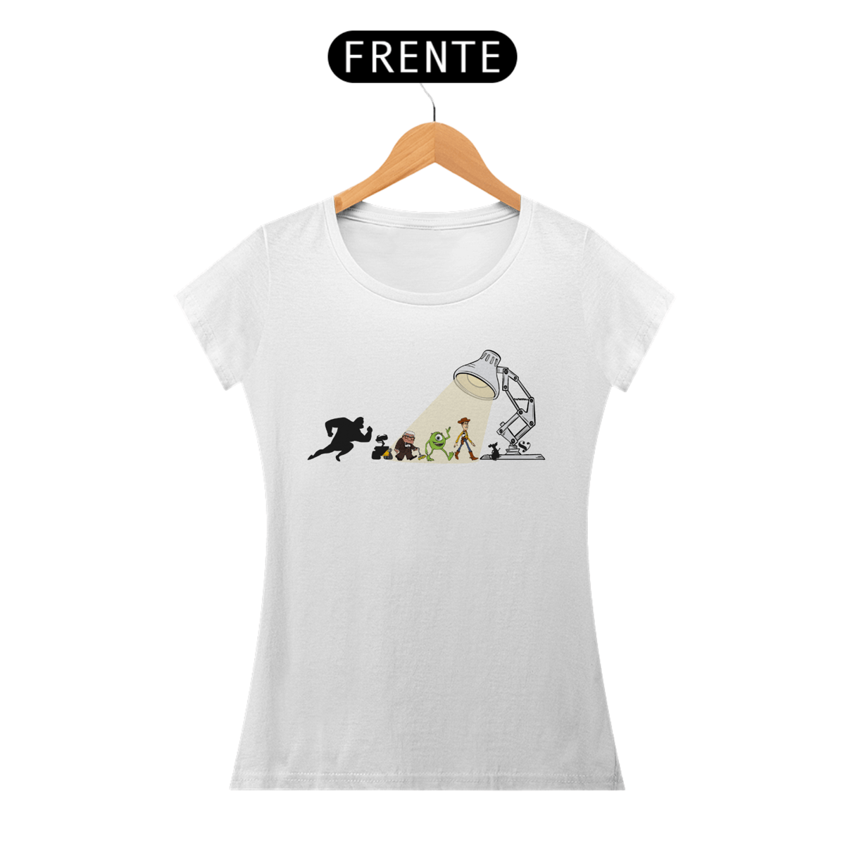 Nome do produto: Baby Look Pixar – Estampa Exclusiva Geek | Nostalgia & Cultura Pop - CVS
