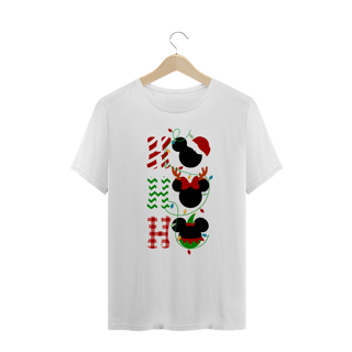 Nome do produtoCamiseta Mickey HO HO HO - Plus Size - Estampa Exclusiva Geek | 100% Algodão | CVS