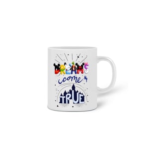 Nome do produtoCaneca Dreams Come True Disney - Porcelana 325ml | Edição Exclusiva | CVS