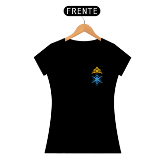 Nome do produtoCamiseta Baby Look (Baby Long) Princesa Elsa - Estampa Exclusiva Geek | 100% Algodão | CVS