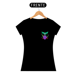 Nome do produtoCamiseta Baby Look (Baby Long) Princesa Ariel - Estampa Exclusiva Geek | 100% Algodão | CVS
