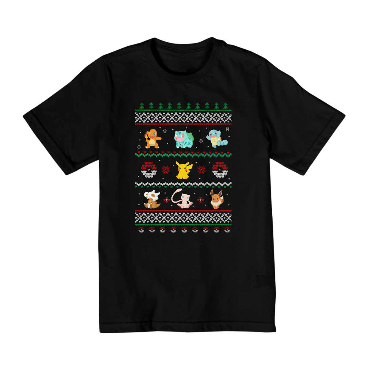 Nome do produto: Camiseta Infantil Pokenatal - 10 a 14 – Pokémon Ugly Sweater | CVS