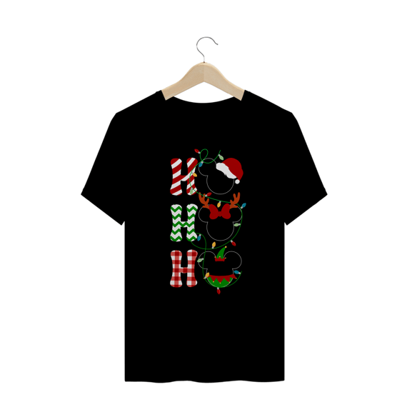 Camiseta Mickey HO HO HO - Plus Size - Estampa Exclusiva Geek | 100% Algodão | CVS