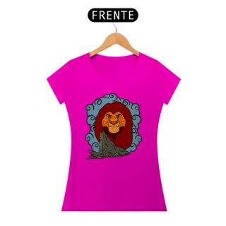 Nome do produtoCamiseta Mufasa Pedra do Rei Baby Look (Baby Long) - Estampa Exclusiva Geek | 100% Algodão | CVS
