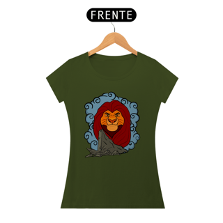 Nome do produtoCamiseta Mufasa Pedra do Rei Baby Look (Baby Long) - Estampa Exclusiva Geek | 100% Algodão | CVS