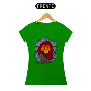 Nome do produtoCamiseta Mufasa Pedra do Rei Baby Look (Baby Long) - Estampa Exclusiva Geek | 100% Algodão | CVS