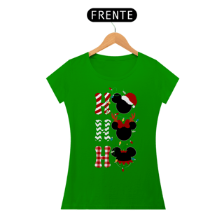 Nome do produtoCamiseta Mickey HO HO HO - Baby Look (Baby Long) - Estampa Exclusiva Geek | 100% Algodão | CVS