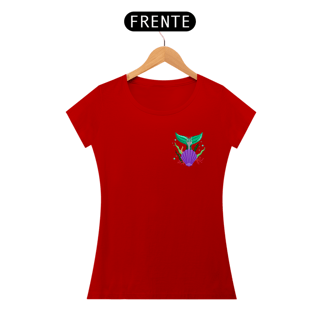 Nome do produtoCamiseta Baby Look (Baby Long) Princesa Ariel - Estampa Exclusiva Geek | 100% Algodão | CVS