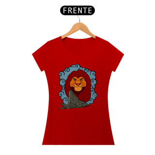 Nome do produtoCamiseta Mufasa Pedra do Rei Baby Look (Baby Long) - Estampa Exclusiva Geek | 100% Algodão | CVS