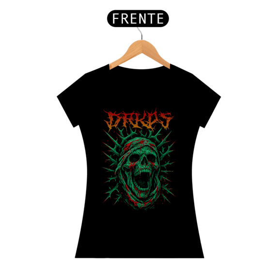 Camiseta - Dark Opus Skull - Baby Look
