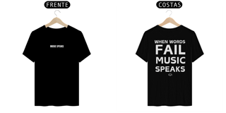 Nome do produto Camiseta Music Speaks