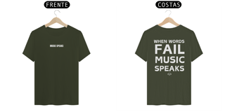 Nome do produto Camiseta Music Speaks