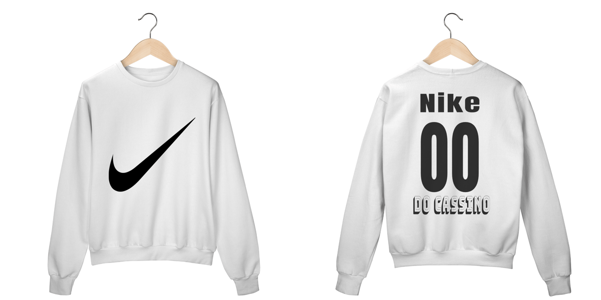 Nome do produto: Moletom Nike Branco 00 Do Cassino Fechado