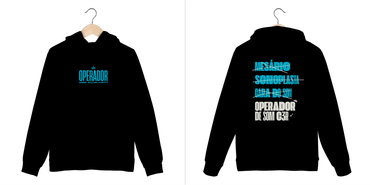 Nome do produto: Moletom Canguru - Operador de Som C3R Modelo 1