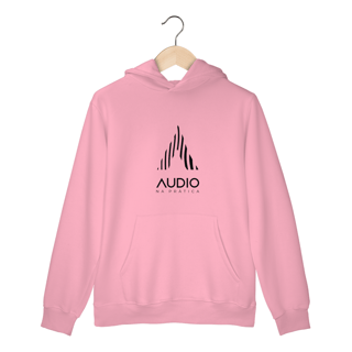 Nome do produto Moletom Canguru - Áudio Na Prática Logo Preta