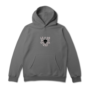 Nome do produto Lá e de Moto Outra Vez Logo - Collab Lá e de Moto Outra Vez - Unissex, Moletom Canguru