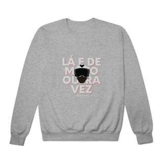 Nome do produto Lá e de Moto Outra Vez Logo - Collab  Lá e de Moto Outra Vez  - Unissex, Moletom Fechado