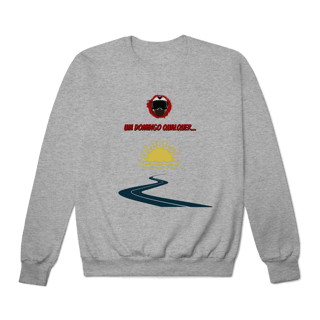 Nome do produto Um domingo qualquer - Collab Lá e de Moto Outra Vez - Unissex, Moletom Fechado