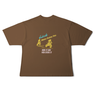 Nome do produto Ride it like you stole it - Collab Lá e de Moto Outra Vez - Unissex, 100% Algodão, Oversized
