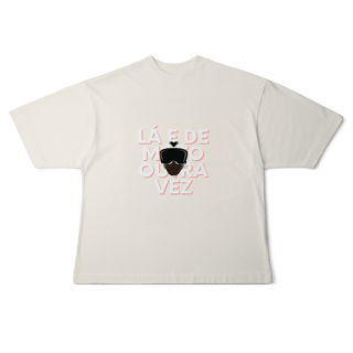 Nome do produto Lá e de Moto Outra Vez Logo - Collab Lá e de Moto Outra Vez - Unissex, 100% Algodão, Oversized