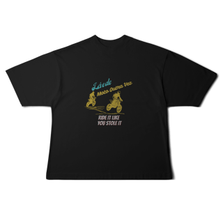 Nome do produto Ride it like you stole it - Collab Lá e de Moto Outra Vez - Unissex, 100% Algodão, Oversized