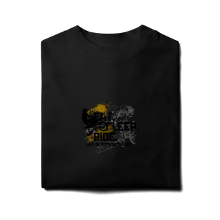 Nome do produto Eat, Sleep, Ride - Collab Lá e de Moto Outra Vez - Unissex, 100% Algodão, Oversized