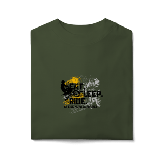 Nome do produto Eat, Sleep, Ride - Collab Lá e de Moto Outra Vez - Unissex, 100% Algodão, Oversized