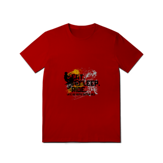 Nome do produto Eat, Sleep, Ride - Collab  Lá e de Moto Outra Vez  - Unissex, 100% Algodão