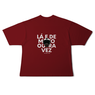 Nome do produto Lá e de Moto Outra Vez Logo - Collab Lá e de Moto Outra Vez - Unissex, 100% Algodão, Oversized