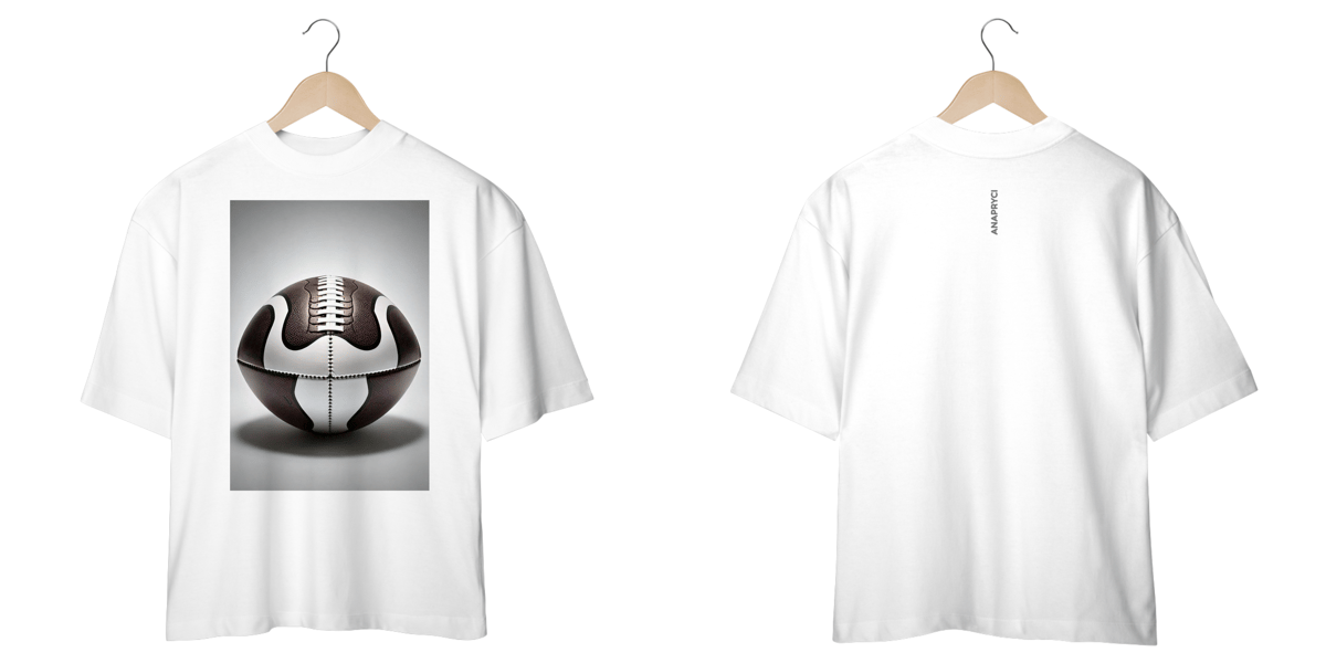 Nome do produto: Camiseta Oversized ANAPRYCI c/estampa Futebol Americano